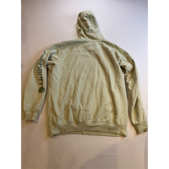Carhartt Men's Loose Fit Hooded Sweatshirt Green Pullover Size L - Picture 6 of 7
